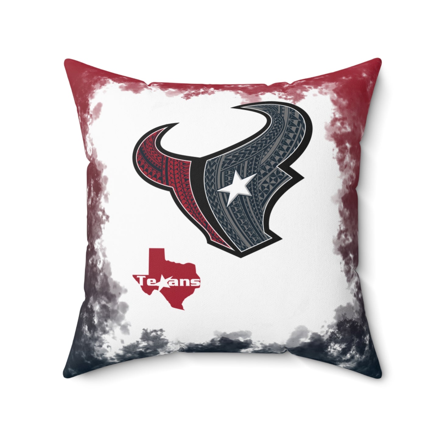 Texans Tribal Faux Suede Square Pillow Texans Tribal Faux, Fan Cave Gift