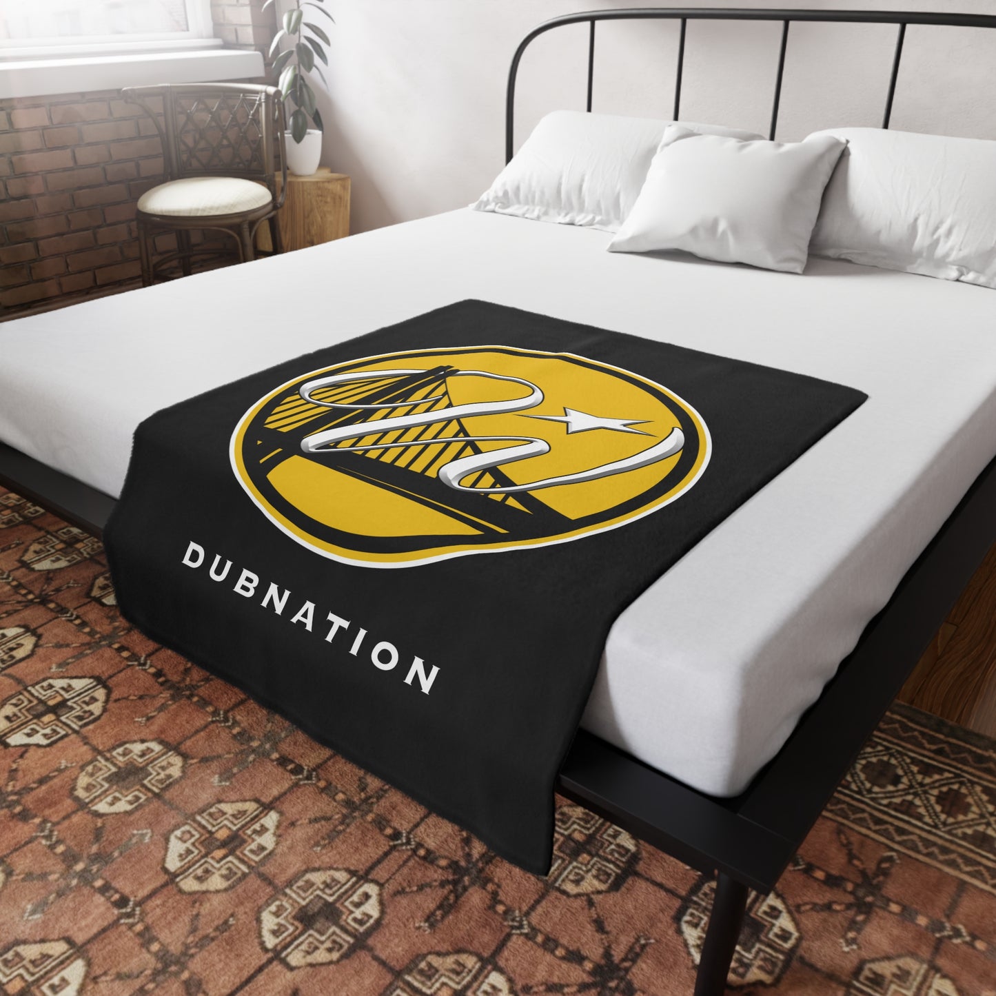 DUBNATION Plush Fleece Blanket, Black Bridge Wrap DubNation