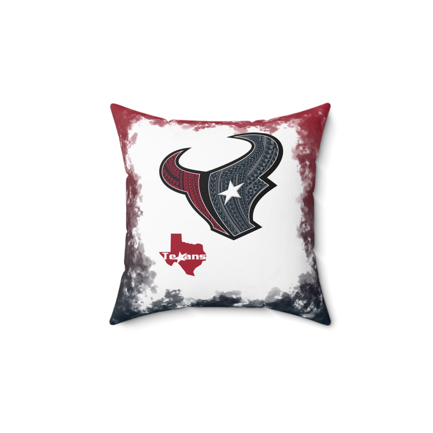 Texans Tribal Faux Suede Square Pillow Texans Tribal Faux, Fan Cave Gift
