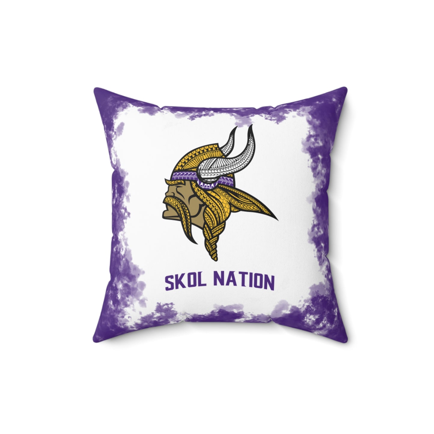Skol Nation Tribal Faux Suede Square Pillow Vikings Tribal Faux Suede Pillow