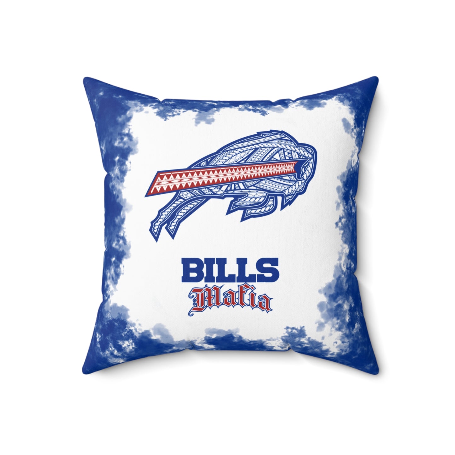 Bills Mafia Tribal Faux Suede Square Pillow Bills Tribal Faux Suede Pillow