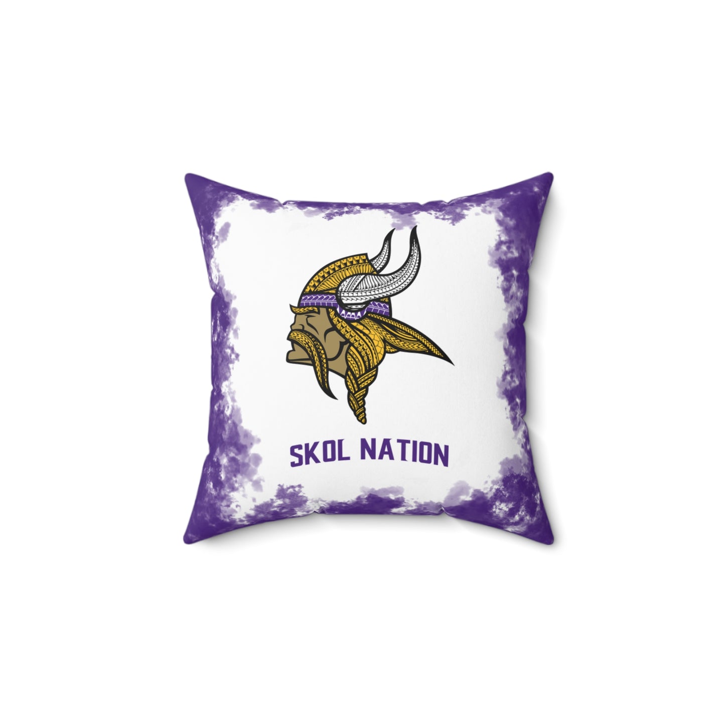 Skol Nation Tribal Faux Suede Square Pillow Vikings Tribal Faux Suede Pillow