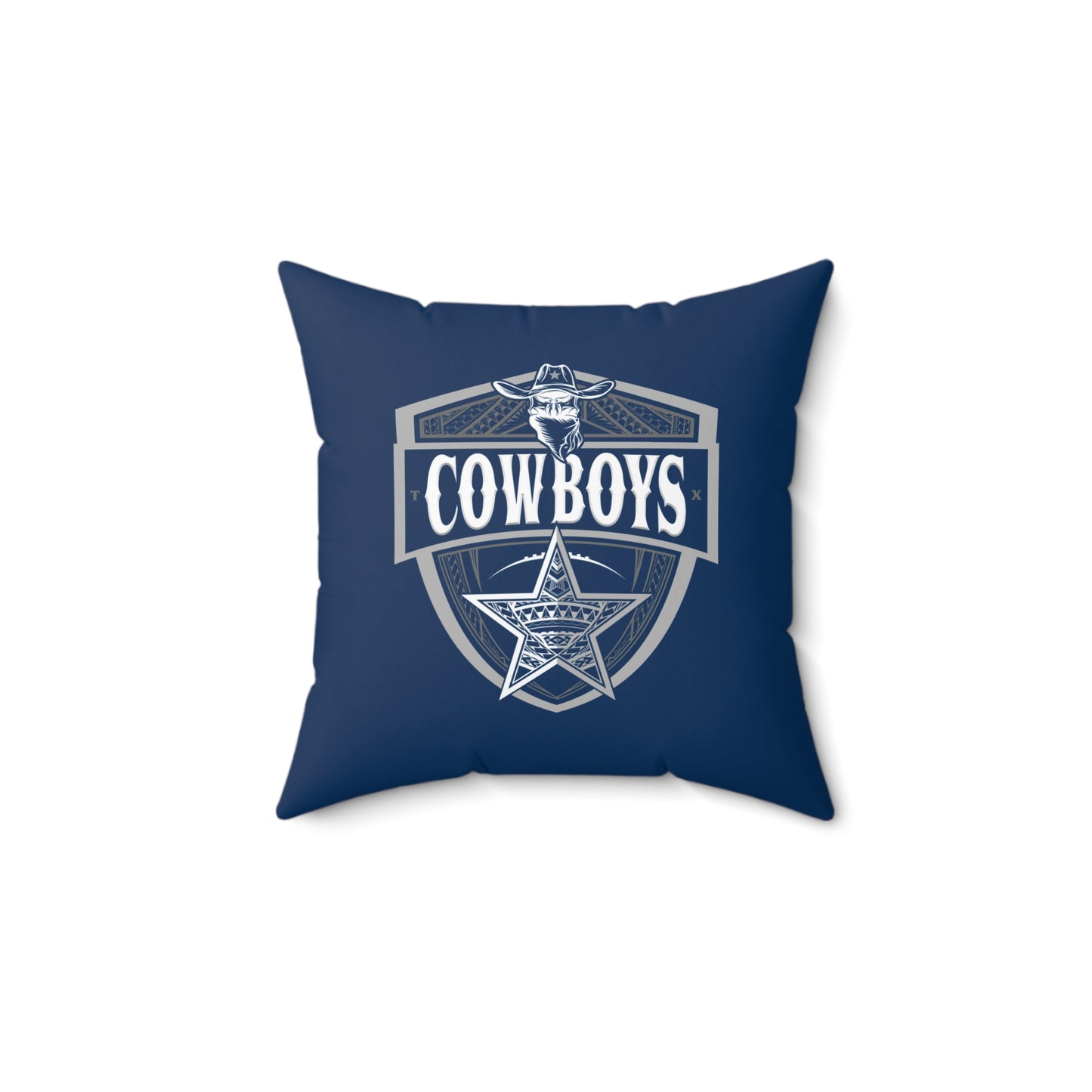 Cowboys Tribal Faux Suede Square Pillow Cowboys Tribal Faux Suede