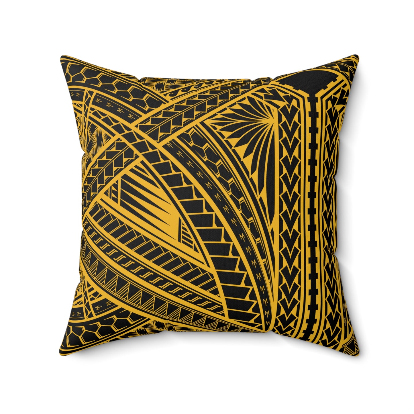 Dubs Faux Suede Square Pillow DubNation Polynesian Tribal Faux