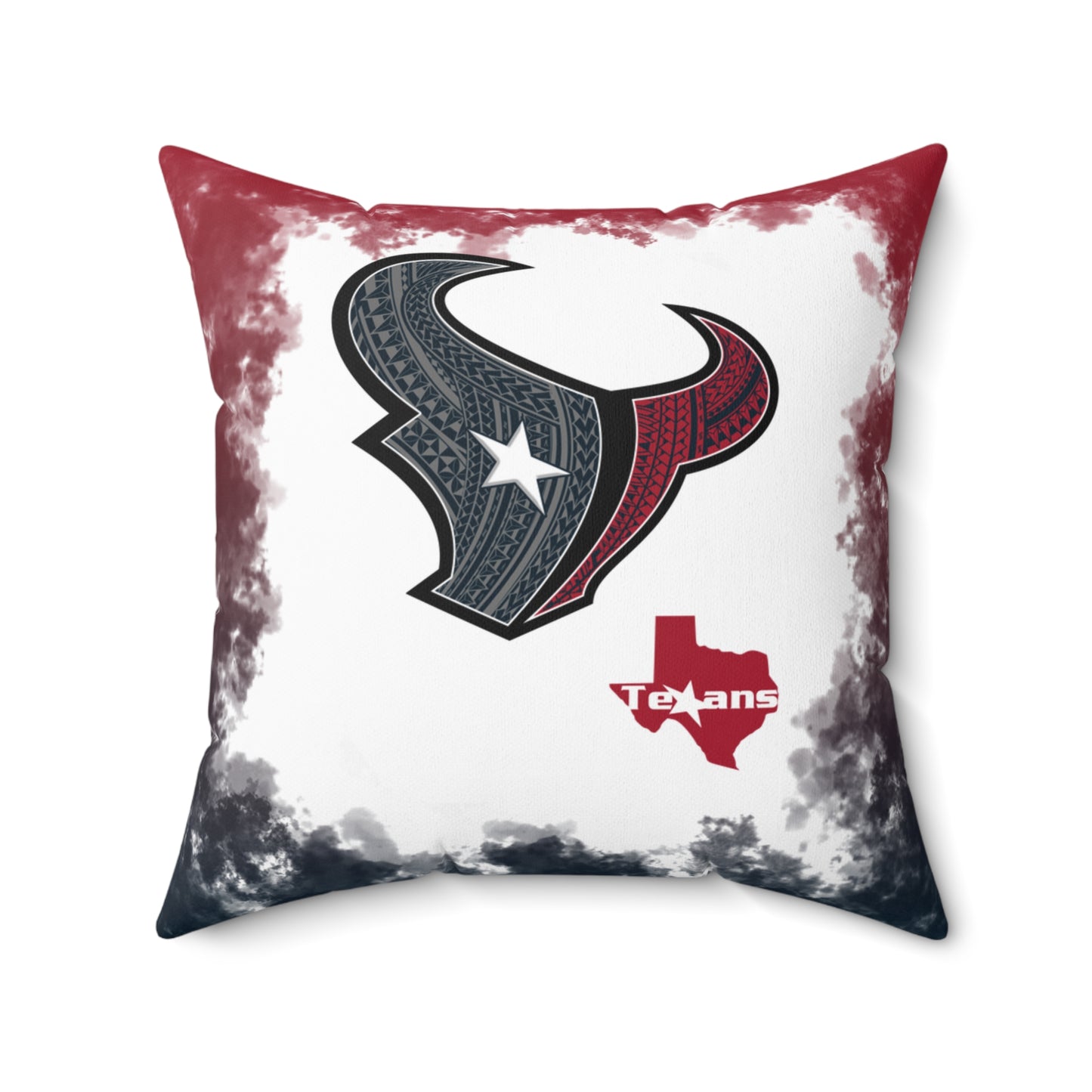 Texans Tribal Faux Suede Square Pillow Texans Tribal Faux, Fan Cave Gift
