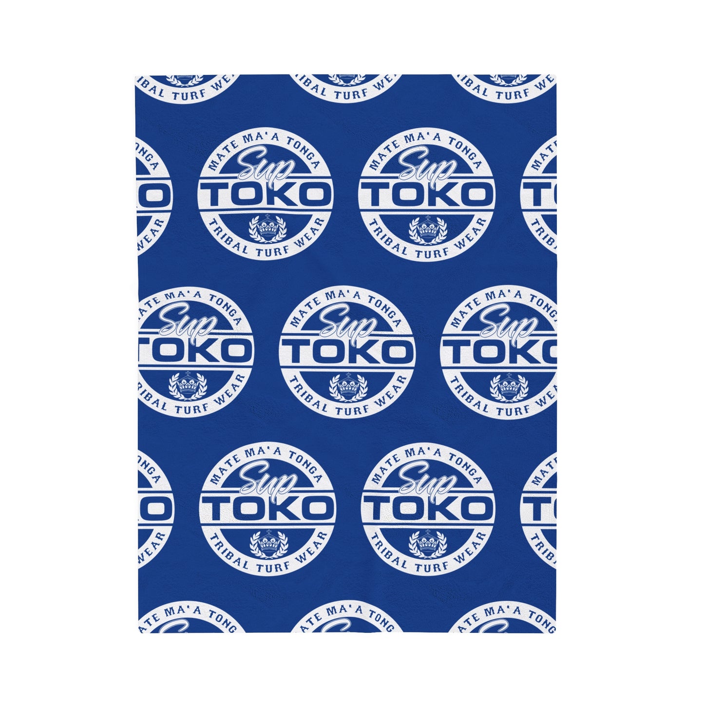 SUP TOKO TTW Velveteen Plush Blanket, Royal Tribal Turf Wear Design