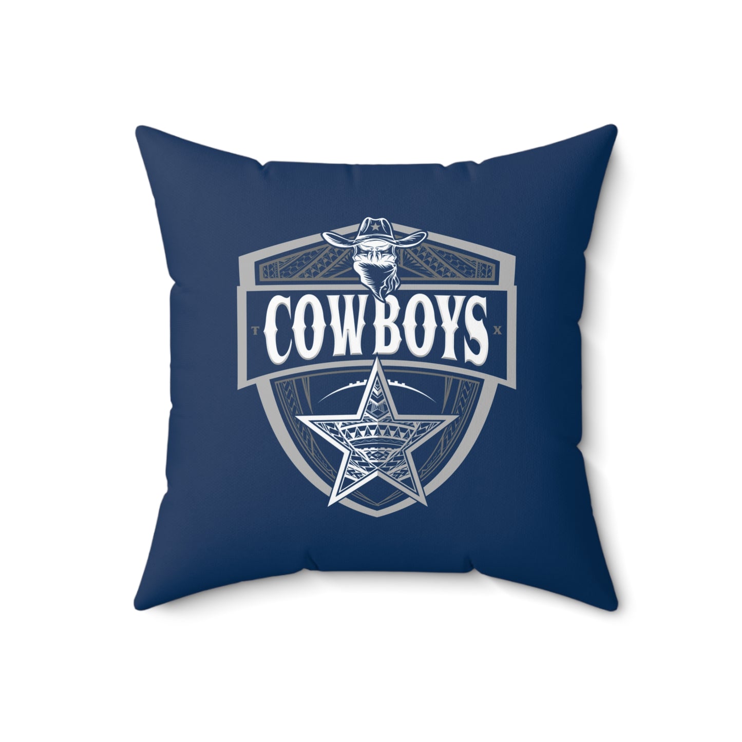 Cowboys Tribal Faux Suede Square Pillow Cowboys Tribal Faux Suede