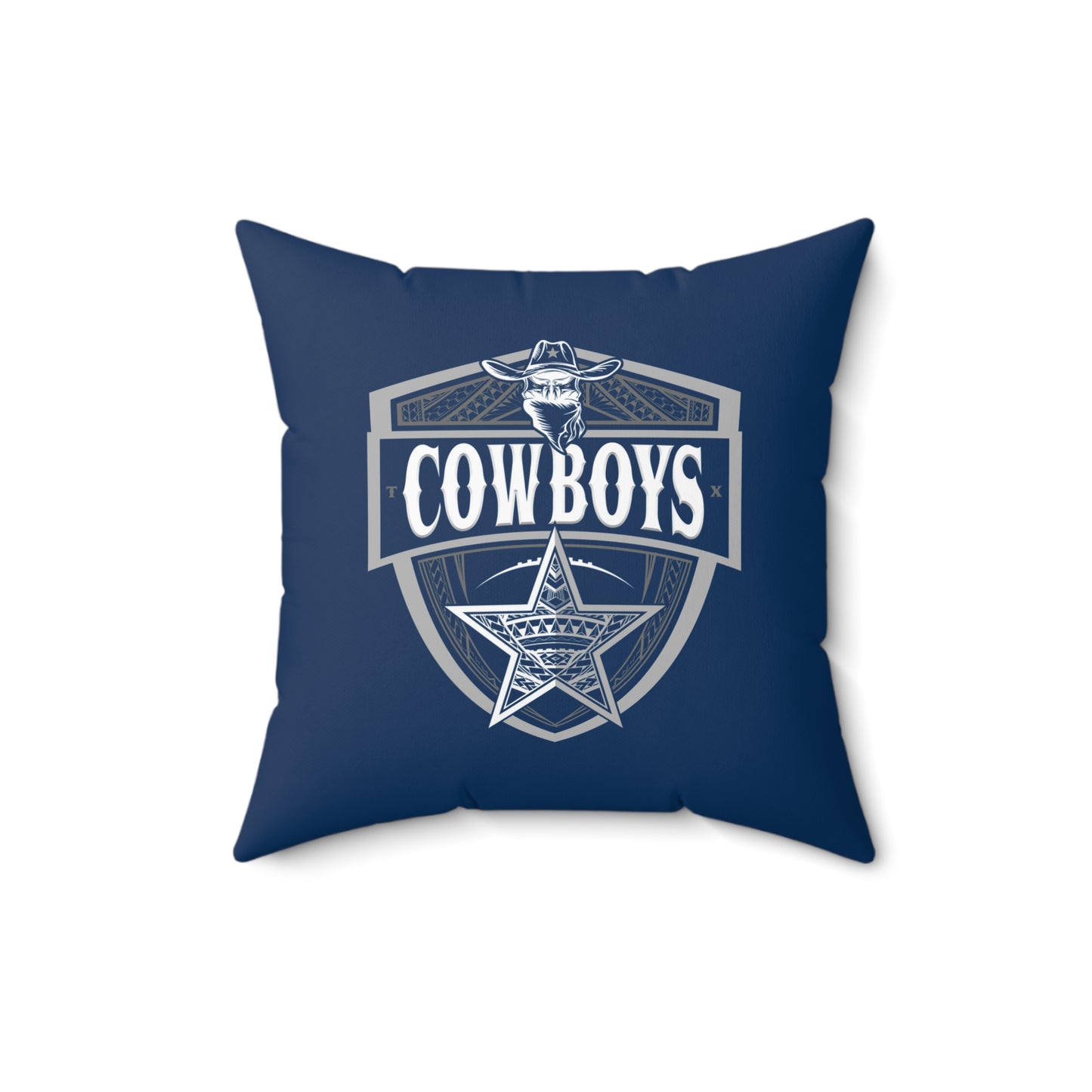 Cowboys Tribal Faux Suede Square Pillow Cowboys Tribal Faux Suede