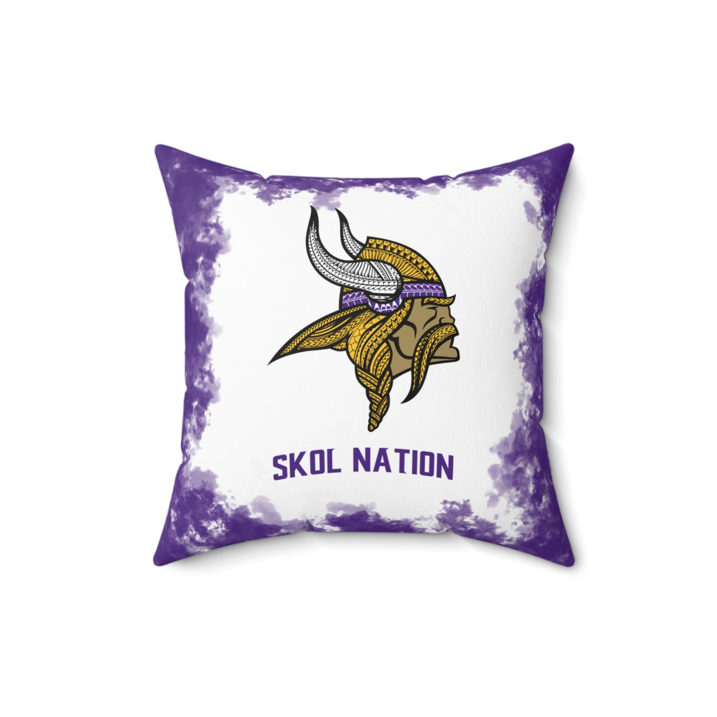 Skol Nation Tribal Faux Suede Square Pillow Vikings Tribal Faux Suede Pillow