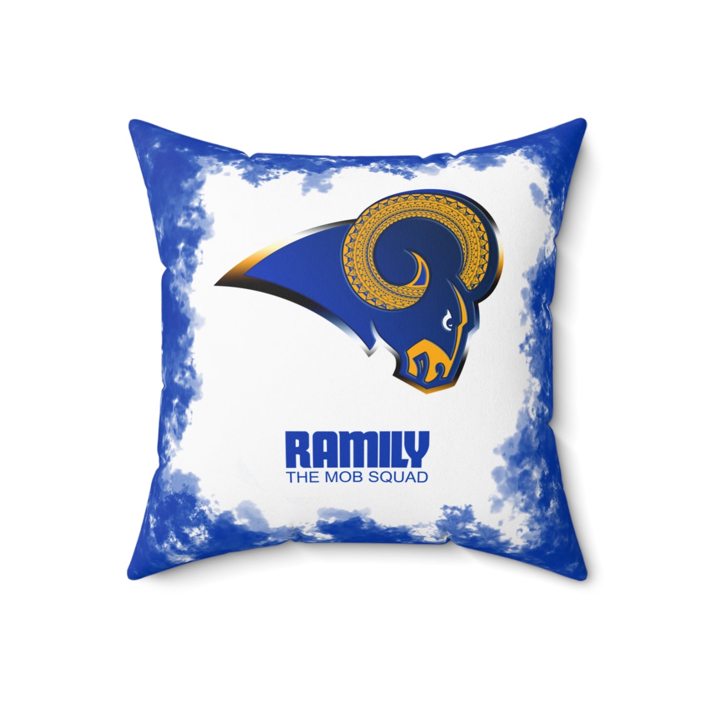 Ramily Tribal Faux Suede Square Pillow Rams Tribal Faux Suede, Fan Cave Gift