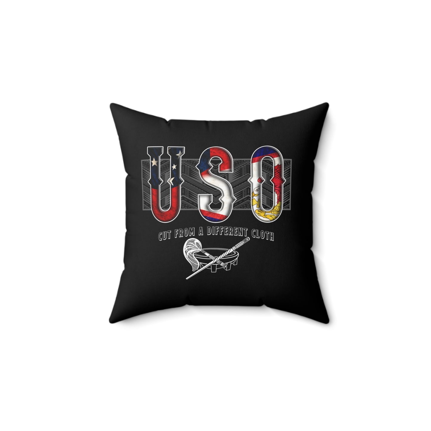 USO Faux Suede Square Pillow USO Samoa Tribal Pillow Faux Suede