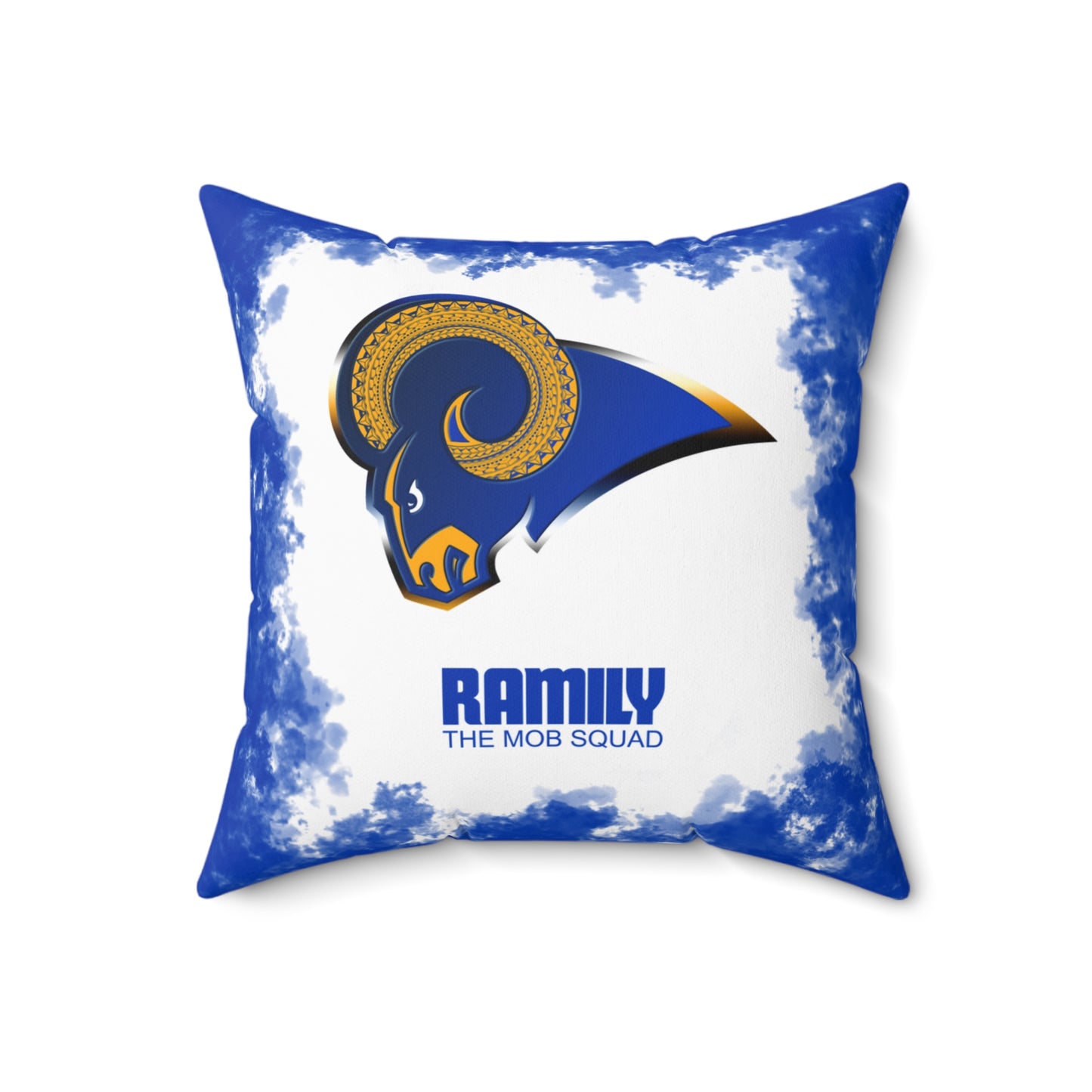 Ramily Tribal Faux Suede Square Pillow Rams Tribal Faux Suede, Fan Cave Gift