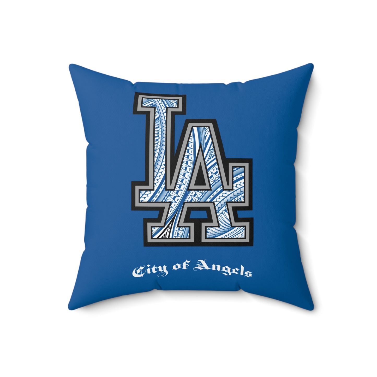 LA TRIBAL Faux Suede Square Pillow, City of Angels Custom Tribal Pillow