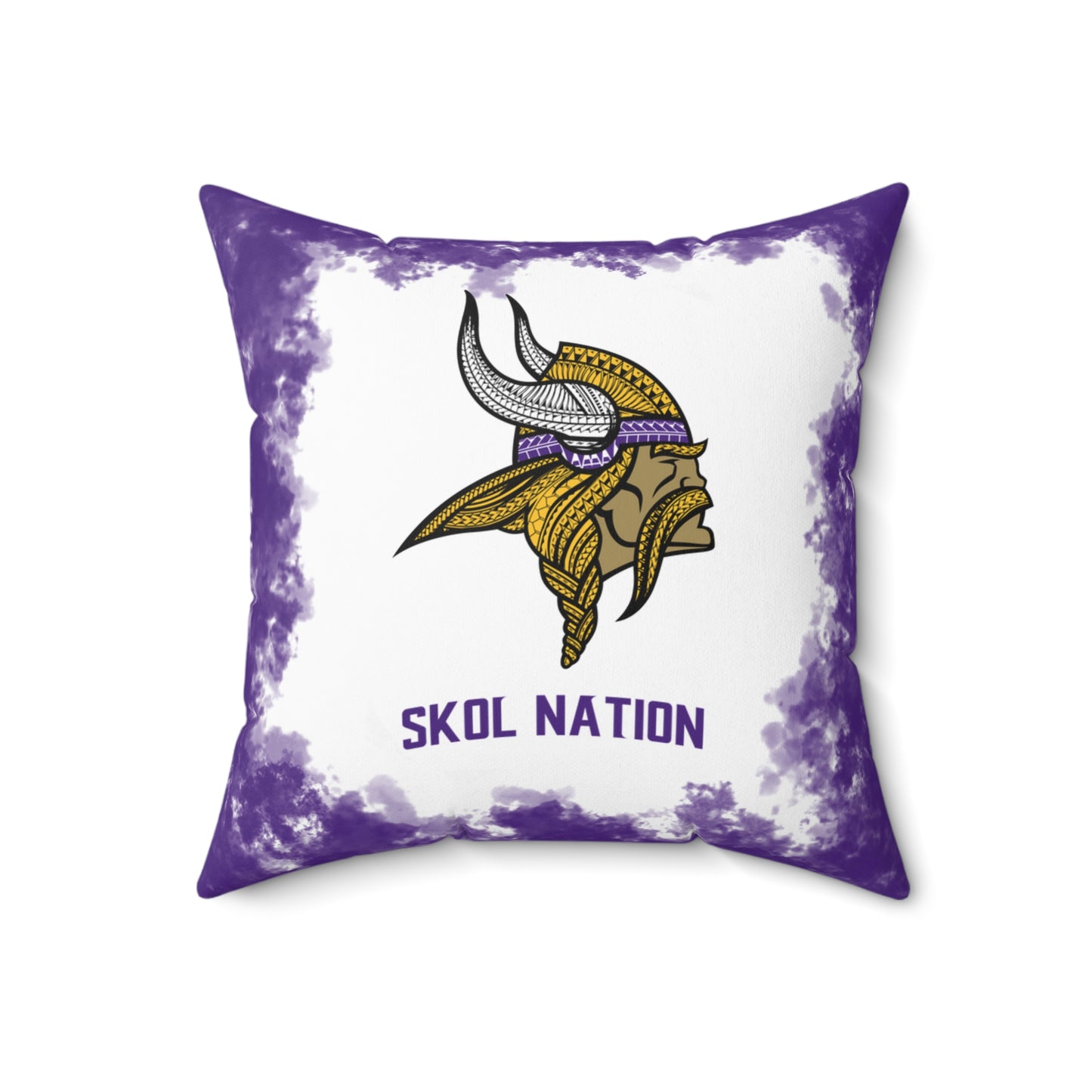 Skol Nation Tribal Faux Suede Square Pillow Vikings Tribal Faux Suede Pillow