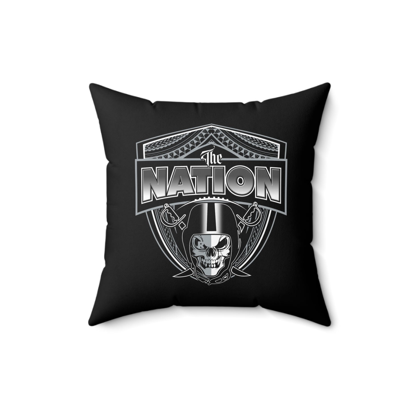 The Nation Faux Suede Square Pillow Raiders Tribal Faux Suede Pillow