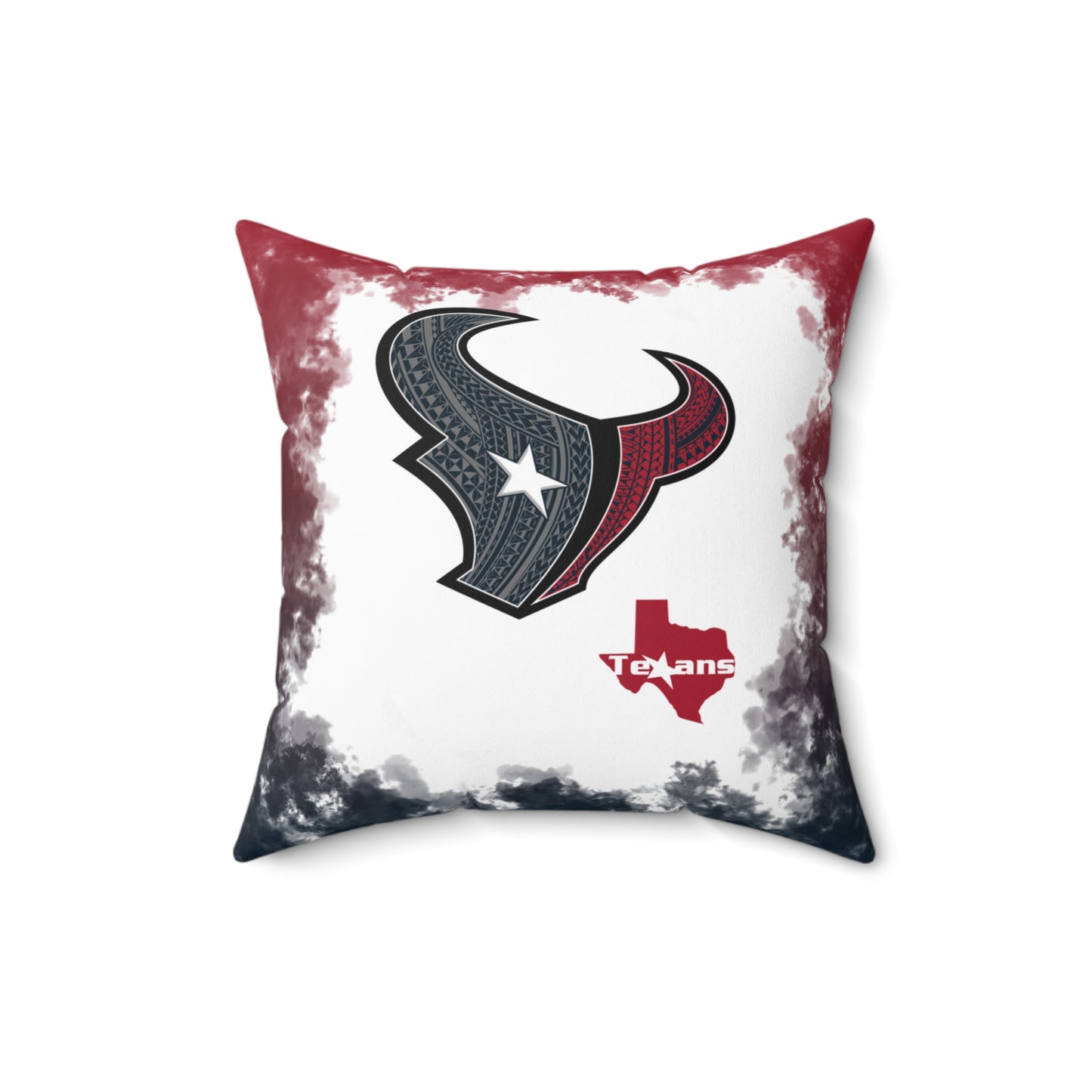 Texans Tribal Faux Suede Square Pillow Texans Tribal Faux, Fan Cave Gift