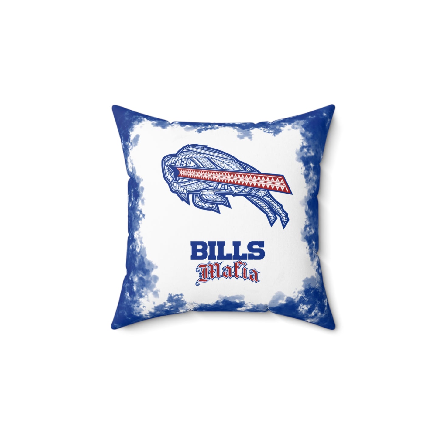 Bills Mafia Tribal Faux Suede Square Pillow Bills Tribal Faux Suede Pillow