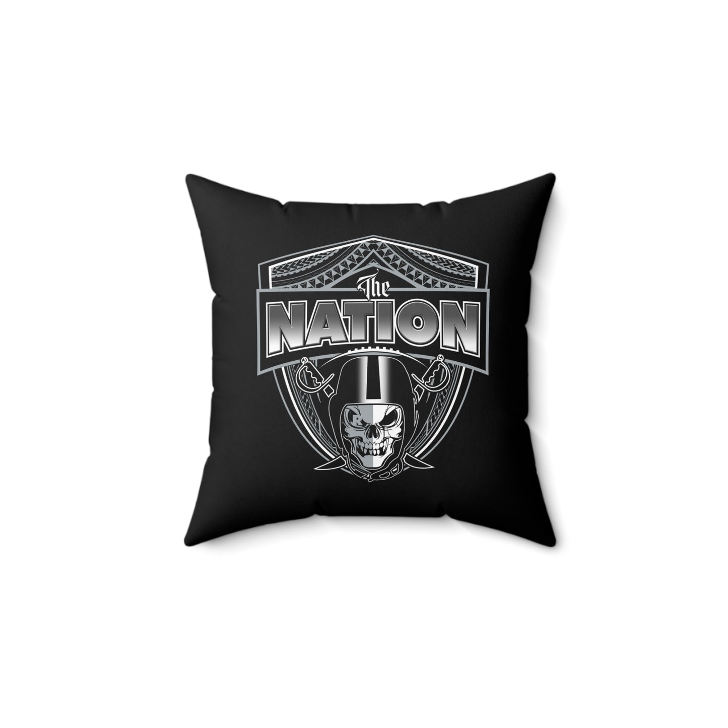 The Nation Faux Suede Square Pillow Raiders Tribal Faux Suede Pillow