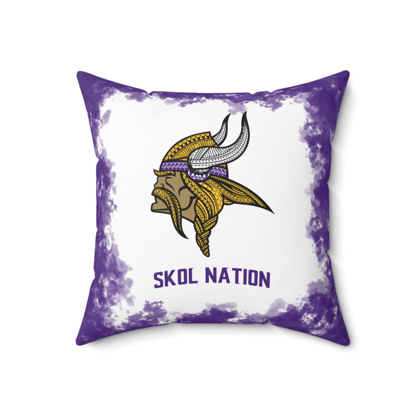 Skol Nation Tribal Faux Suede Square Pillow Vikings Tribal Faux Suede Pillow
