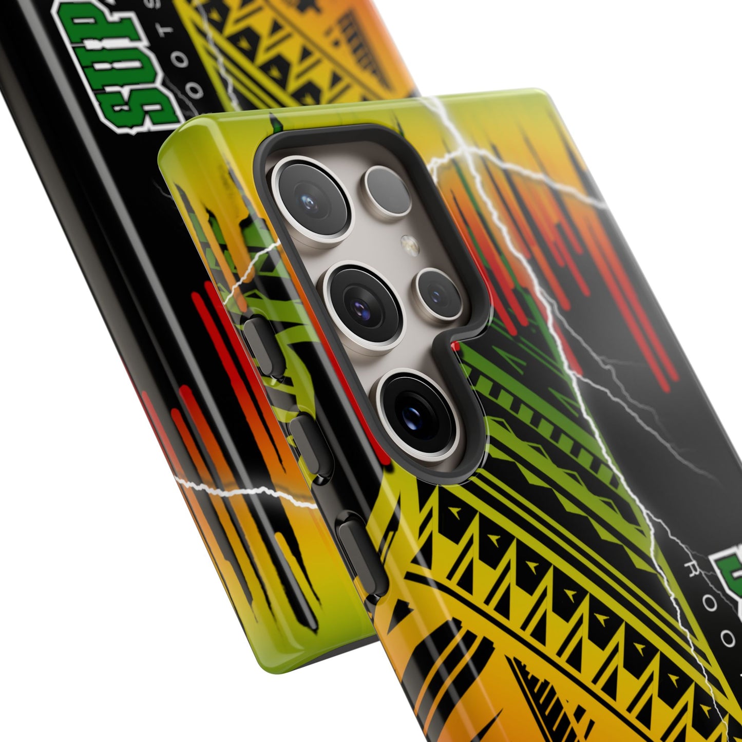 Tribal Turf Tough Cases: Vibrant Rasta-Inspired Phone Case