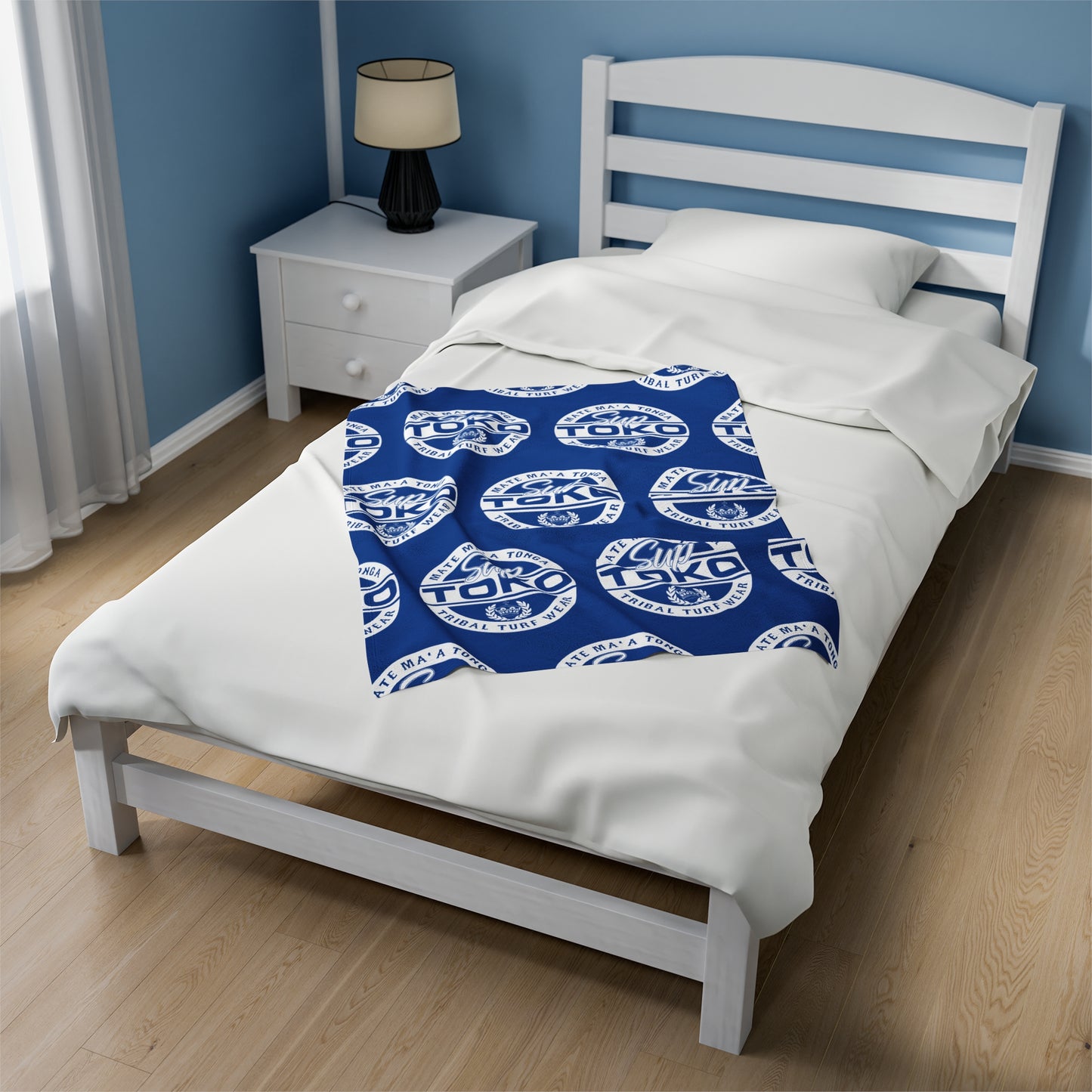 SUP TOKO TTW Velveteen Plush Blanket, Royal Tribal Turf Wear Design