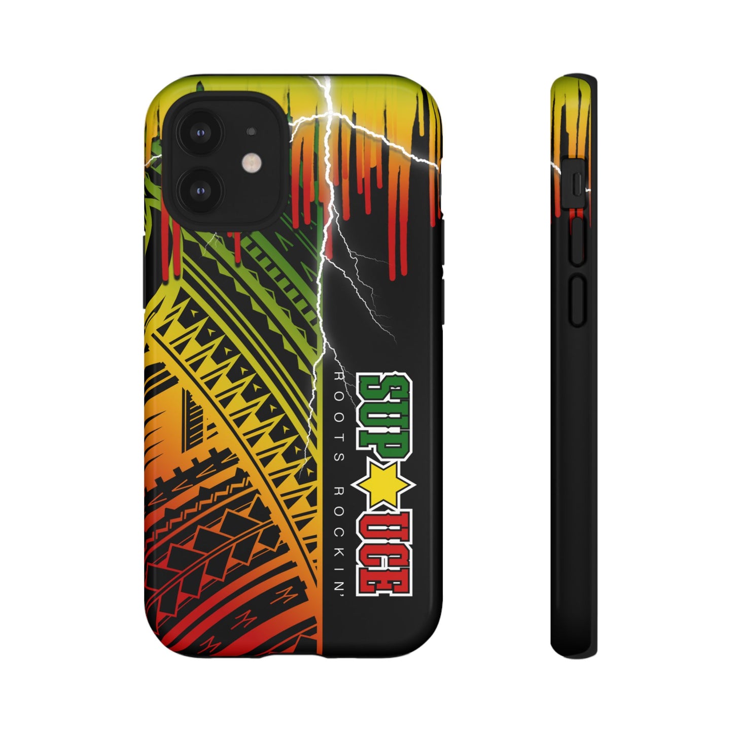 Tribal Turf Tough Cases: Vibrant Rasta-Inspired Phone Case