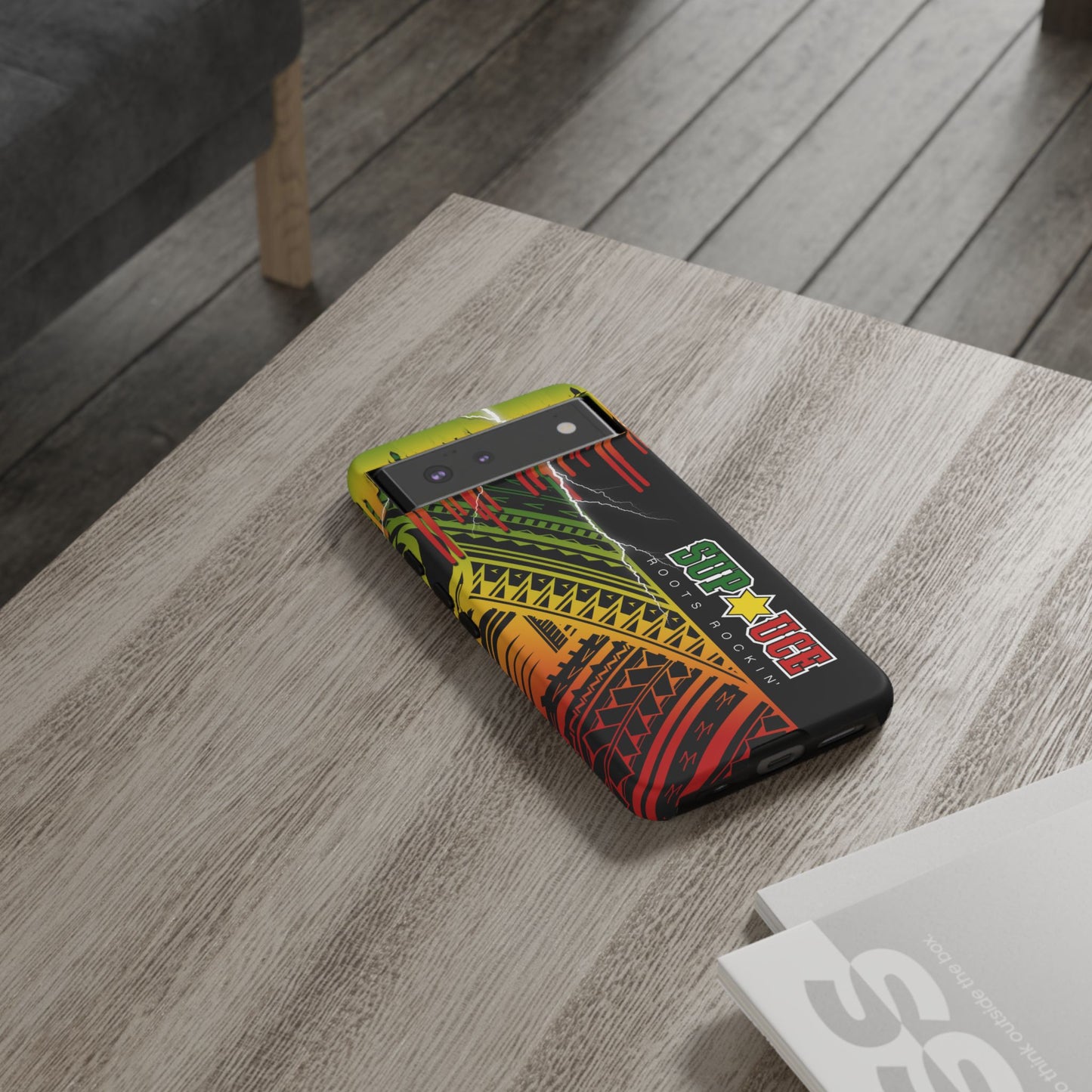 Tribal Turf Tough Cases: Vibrant Rasta-Inspired Phone Case