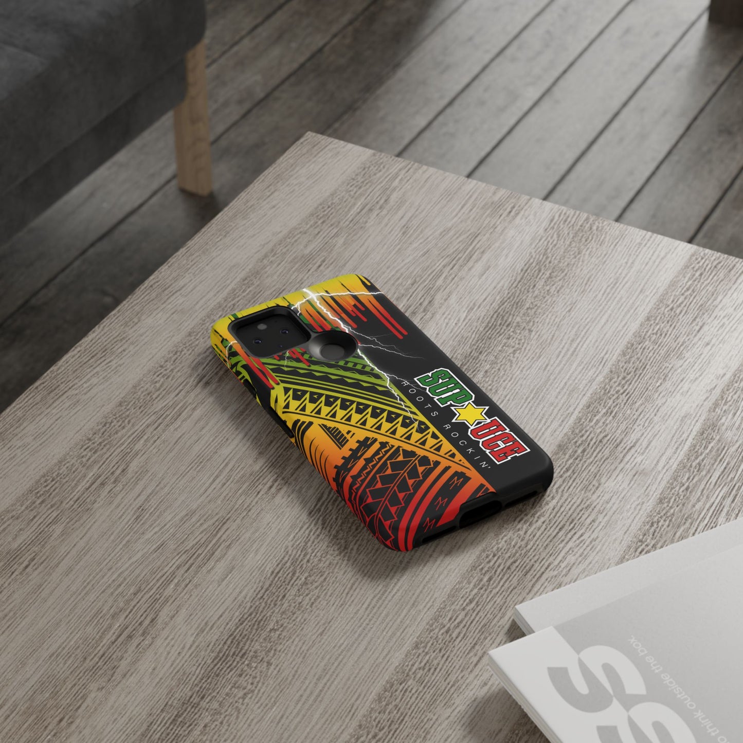 Tribal Turf Tough Cases: Vibrant Rasta-Inspired Phone Case