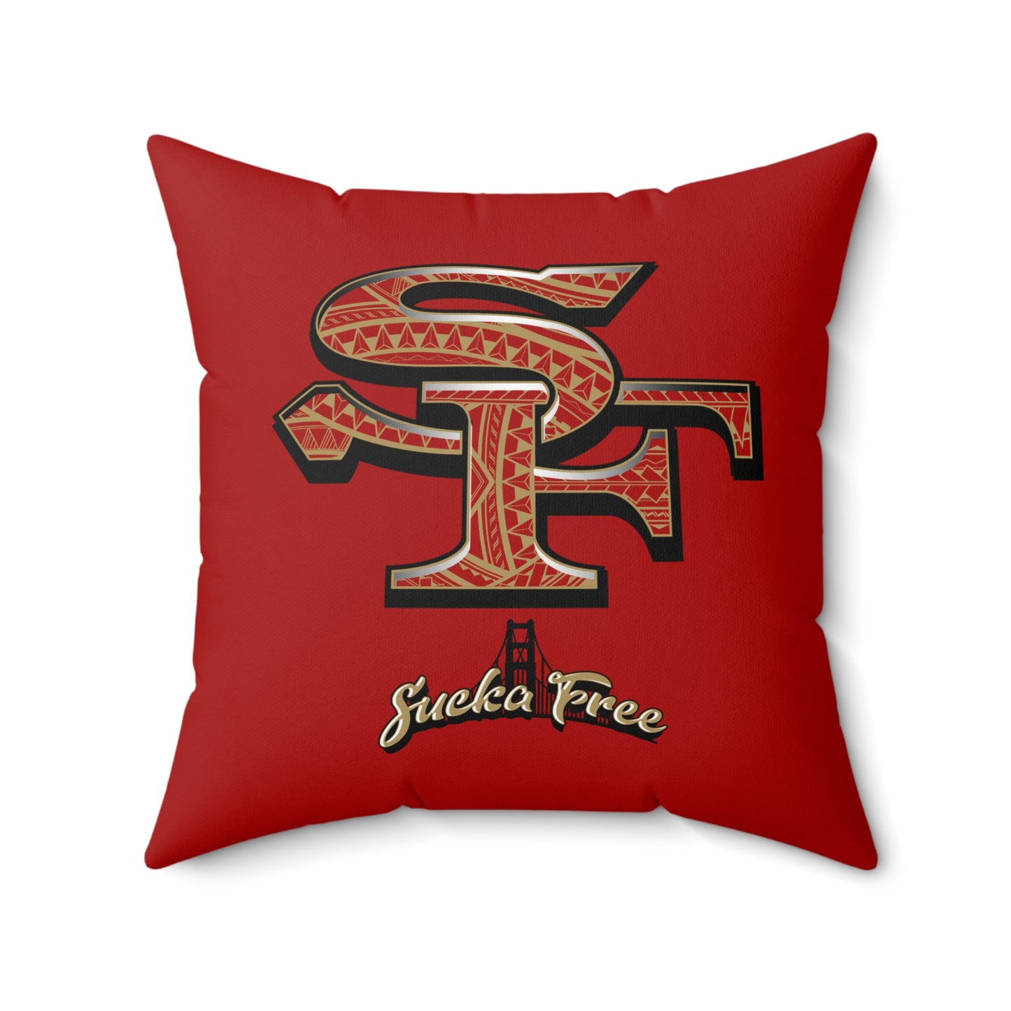 SF NINERS Faux Suede Square Pillow NINERS Tribal Faux Suede Pillow