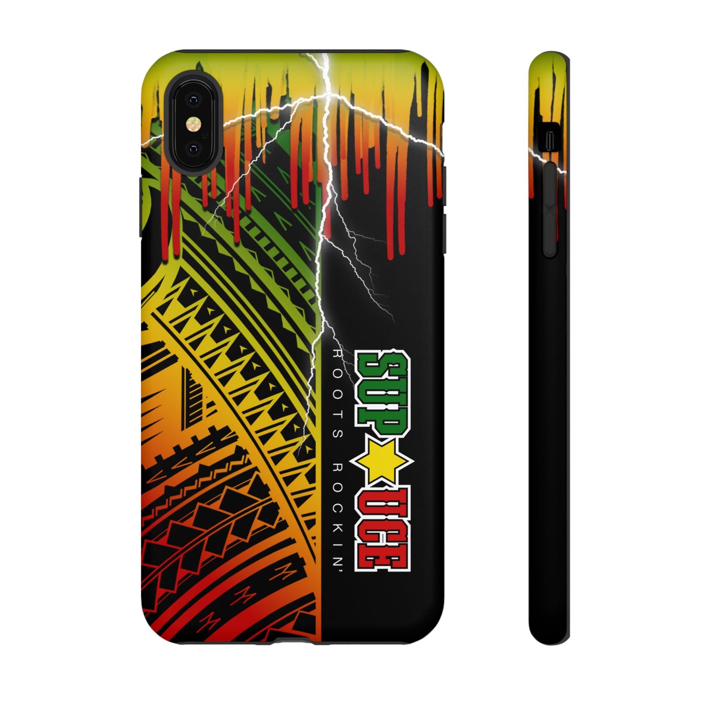 Tribal Turf Tough Cases: Vibrant Rasta-Inspired Phone Case