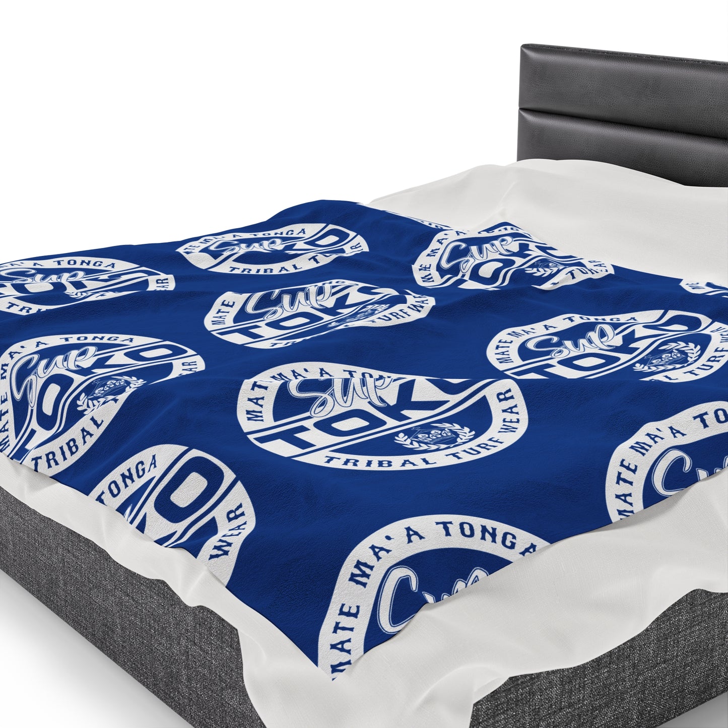 SUP TOKO TTW Velveteen Plush Blanket, Royal Tribal Turf Wear Design