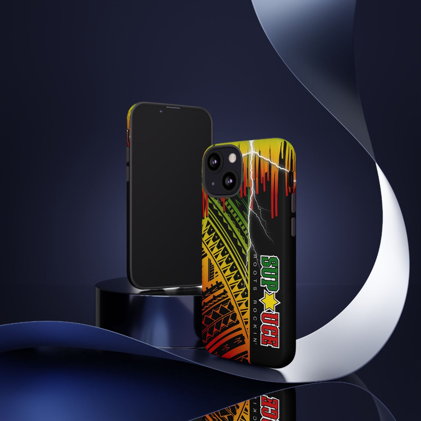 Tribal Turf Tough Cases: Vibrant Rasta-Inspired Phone Case