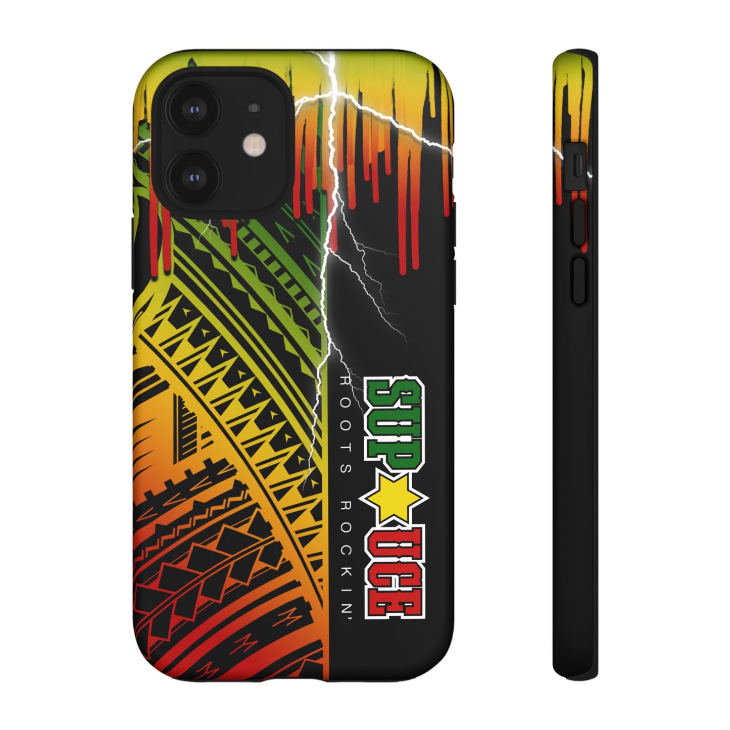 Tribal Turf Tough Cases: Vibrant Rasta-Inspired Phone Case