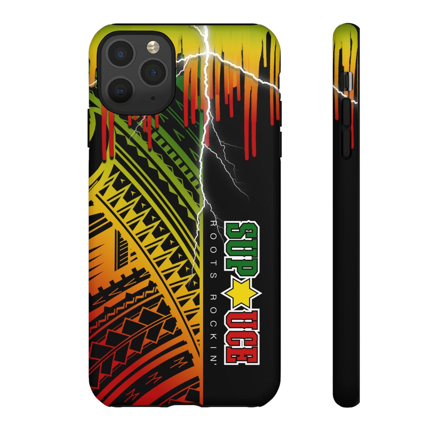 Tribal Turf Tough Cases: Vibrant Rasta-Inspired Phone Case