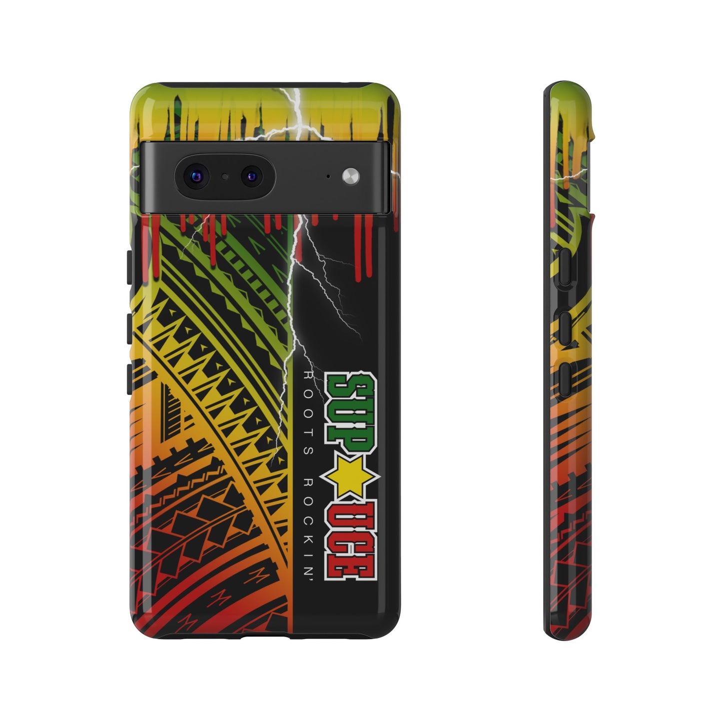 Tribal Turf Tough Cases: Vibrant Rasta-Inspired Phone Case