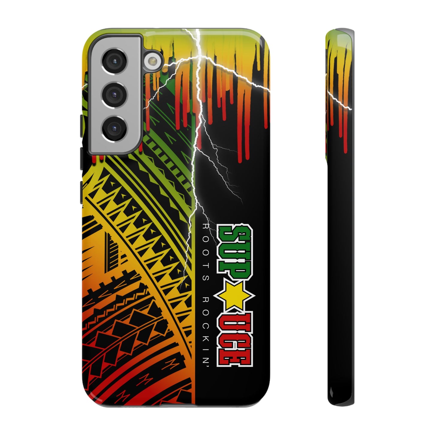 Tribal Turf Tough Cases: Vibrant Rasta-Inspired Phone Case