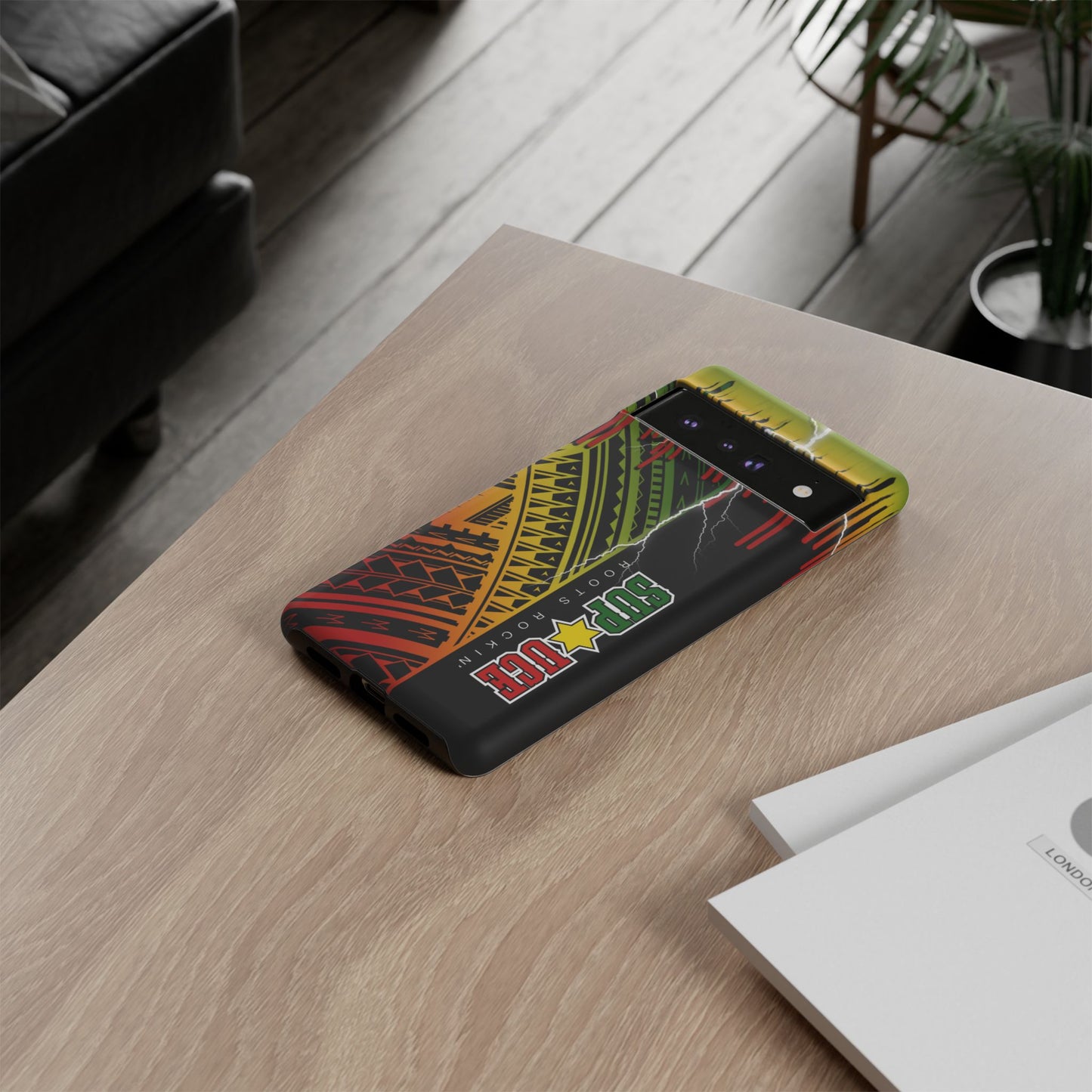 Tribal Turf Tough Cases: Vibrant Rasta-Inspired Phone Case