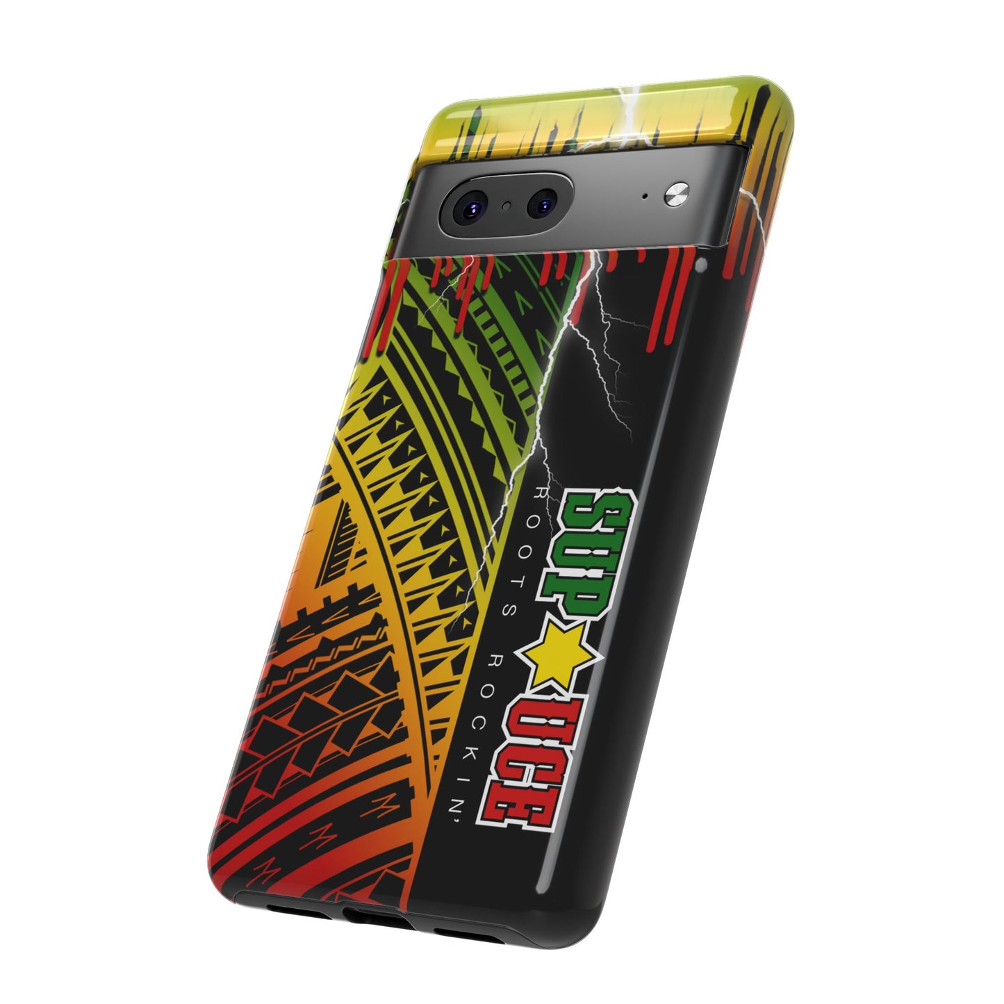 Tribal Turf Tough Cases: Vibrant Rasta-Inspired Phone Case