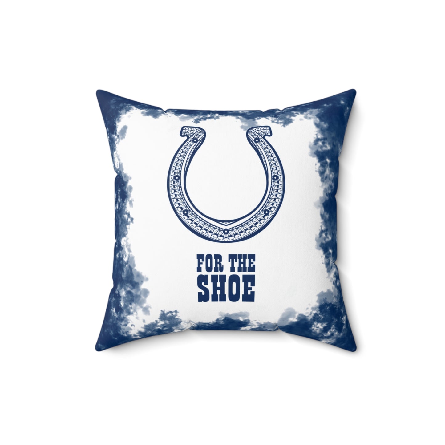 Colts Tribal Faux Suede Square Pillow Colts Faux Suede, Fan Cave Gift