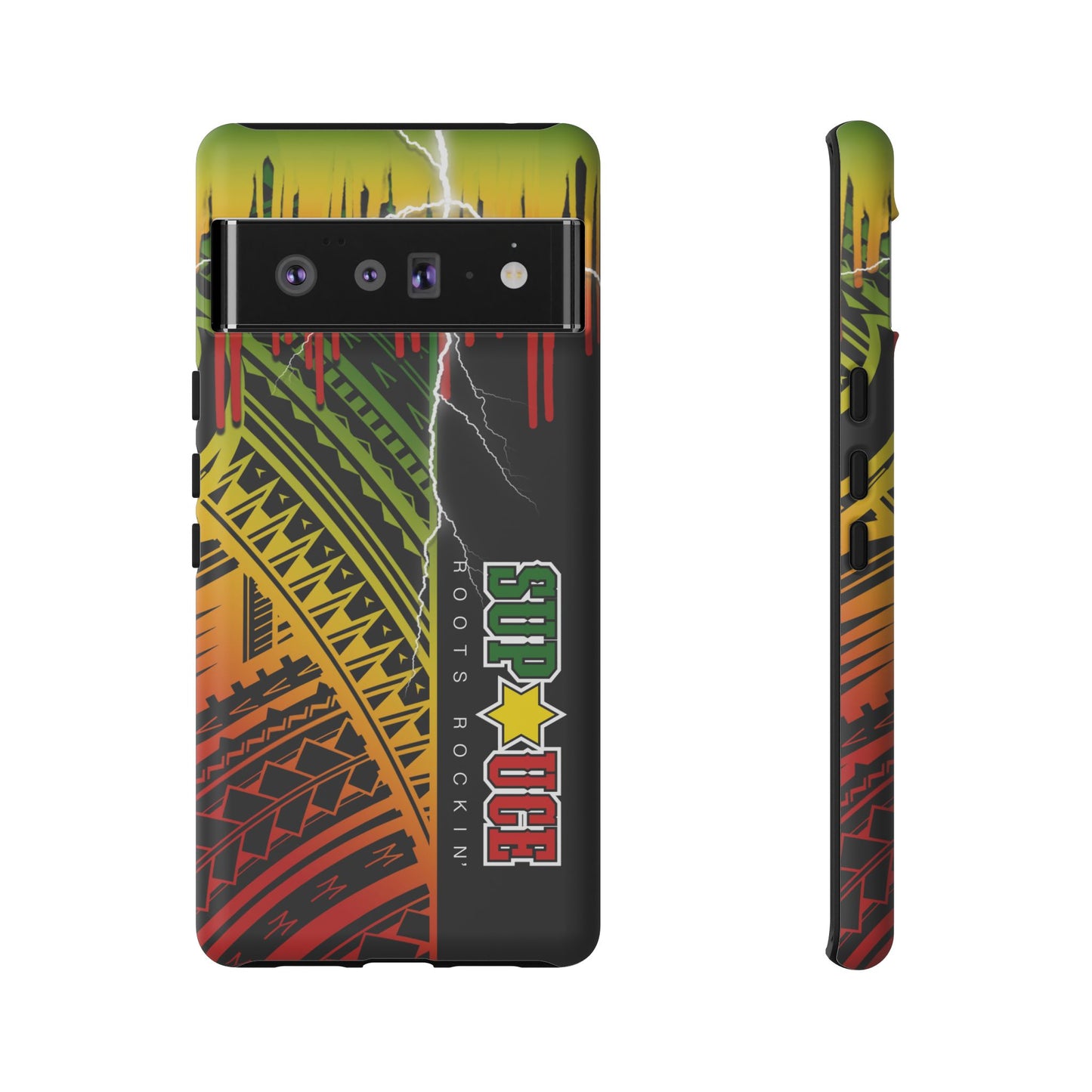 Tribal Turf Tough Cases: Vibrant Rasta-Inspired Phone Case