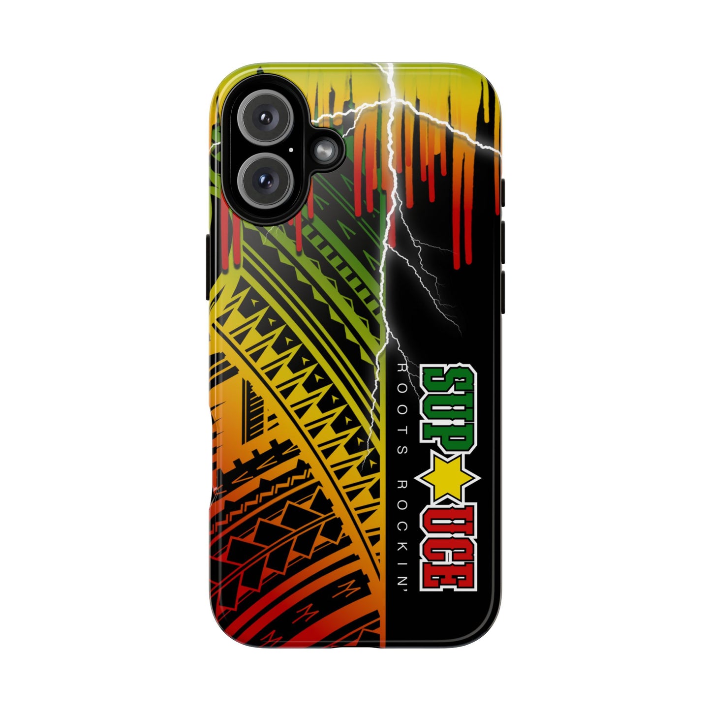 Tribal Turf Tough Cases: Vibrant Rasta-Inspired Phone Case