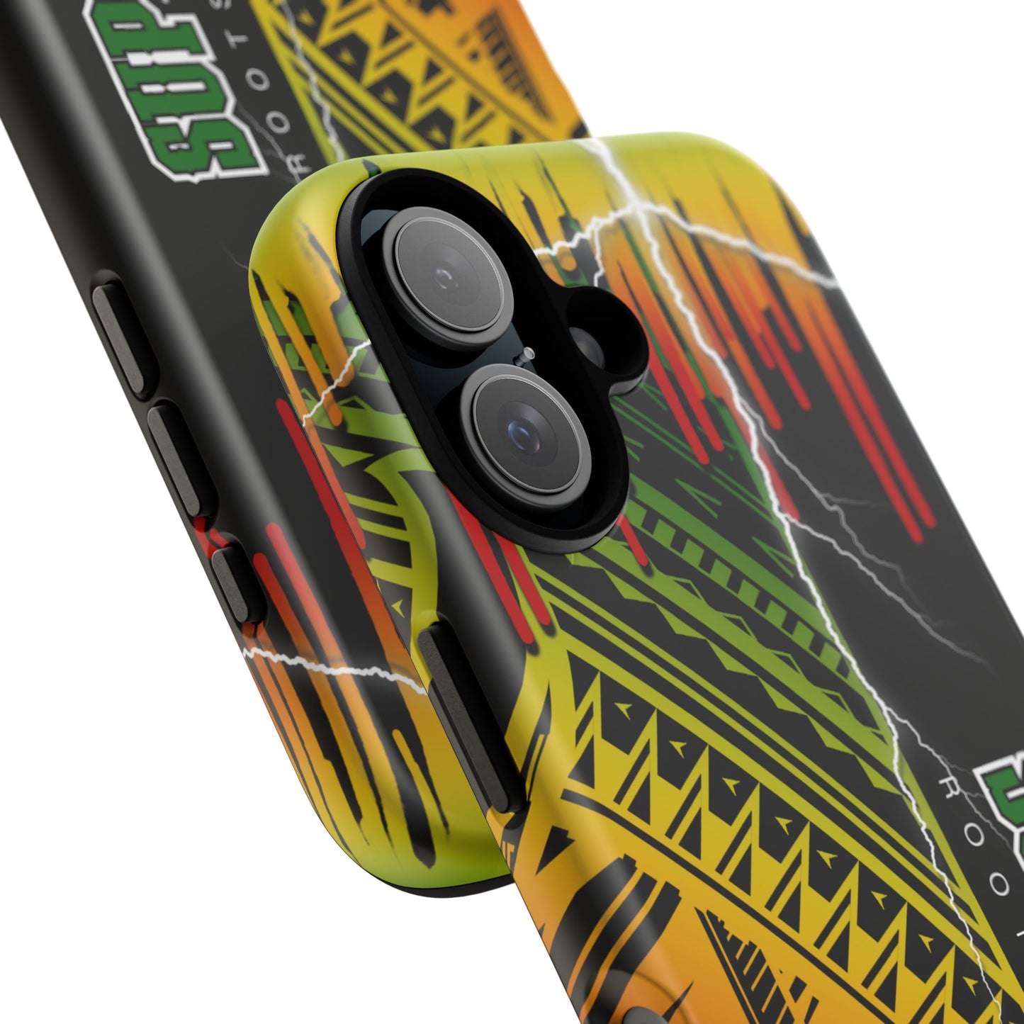 Tribal Turf Tough Cases: Vibrant Rasta-Inspired Phone Case