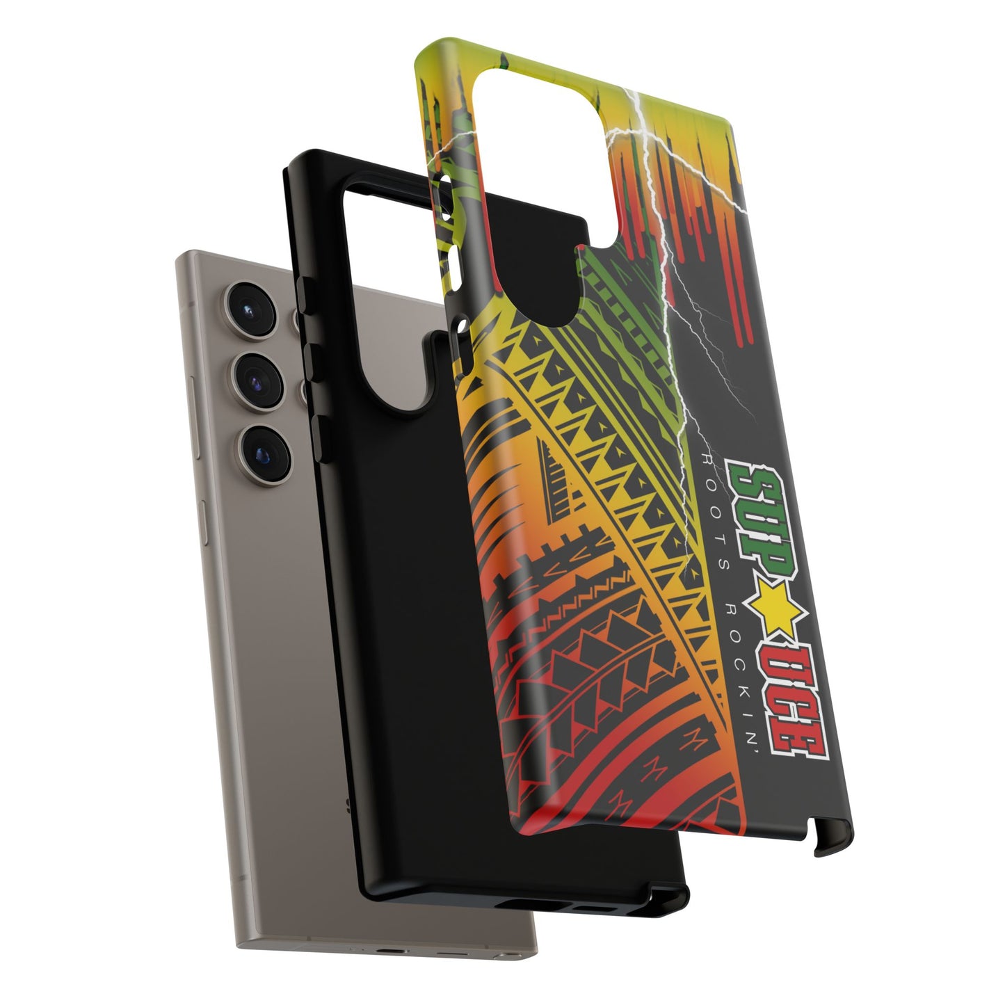 Tribal Turf Tough Cases: Vibrant Rasta-Inspired Phone Case