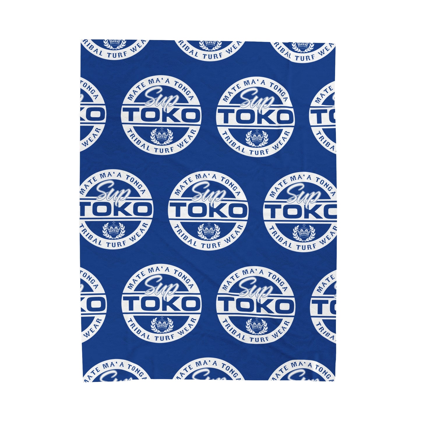 SUP TOKO TTW Velveteen Plush Blanket, Royal Tribal Turf Wear Design