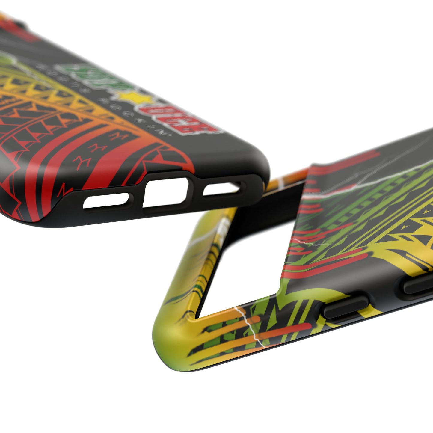 Tribal Turf Tough Cases: Vibrant Rasta-Inspired Phone Case