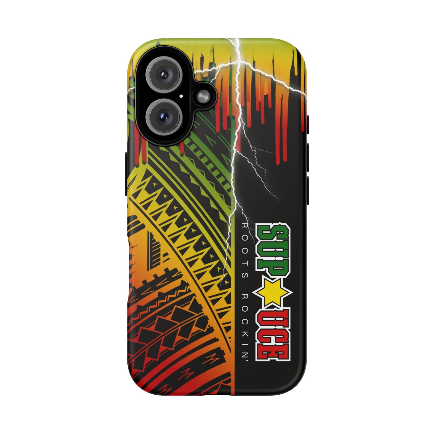 Tribal Turf Tough Cases: Vibrant Rasta-Inspired Phone Case