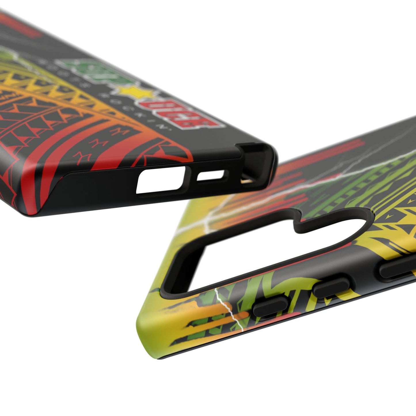 Tribal Turf Tough Cases: Vibrant Rasta-Inspired Phone Case