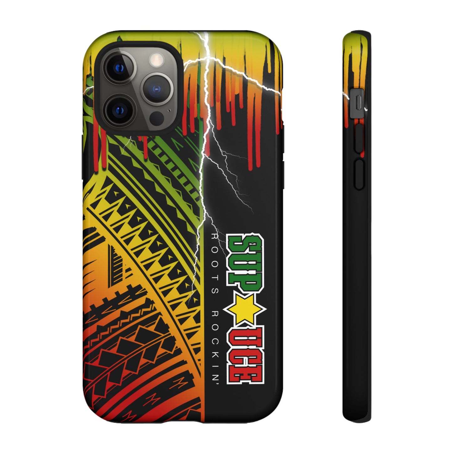 Tribal Turf Tough Cases: Vibrant Rasta-Inspired Phone Case