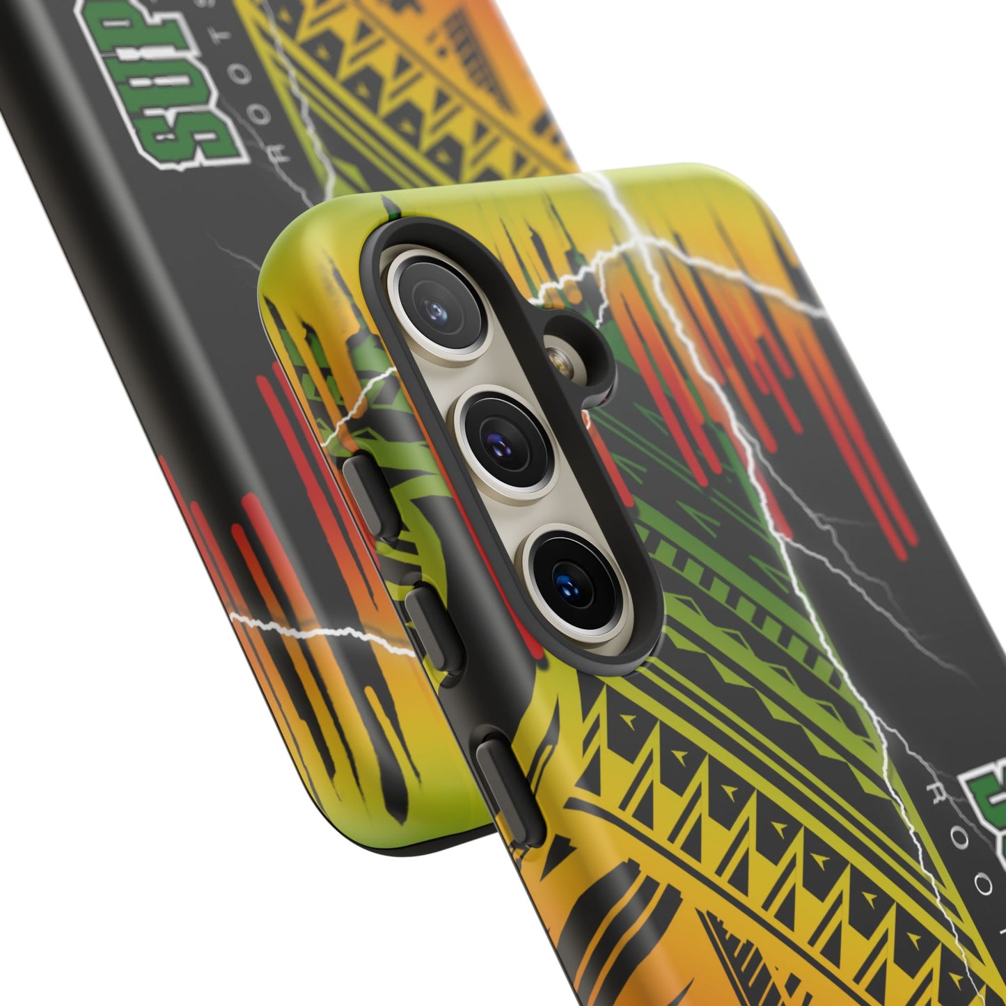 Tribal Turf Tough Cases: Vibrant Rasta-Inspired Phone Case