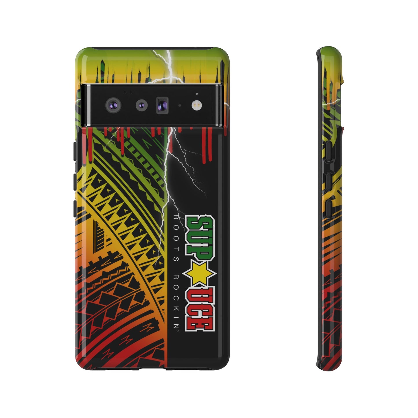 Tribal Turf Tough Cases: Vibrant Rasta-Inspired Phone Case